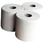 White centre feed paper rolls