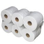 White centre feed paper rolls